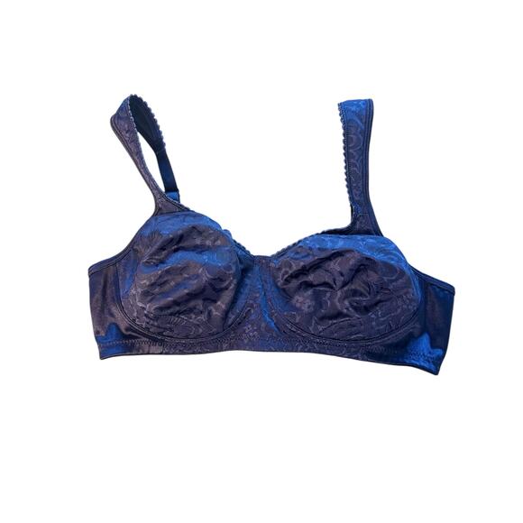 Playtex 18 Hour Bra Size 36B Navy Blue Lightly Lined Wireless Bra Style #4745 - Picture 1 of 4